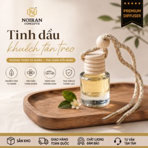 Tinh dầu treo xe Noiran Concepts giúp khuếch tán hương thơm tự nhiên cho nhà vệ sinh và nhiều không gian nhỏ.
